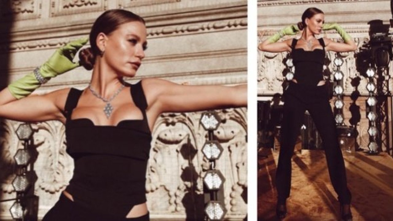 Serenay Sarıkaya tüm dikkatleri üzerine çekti