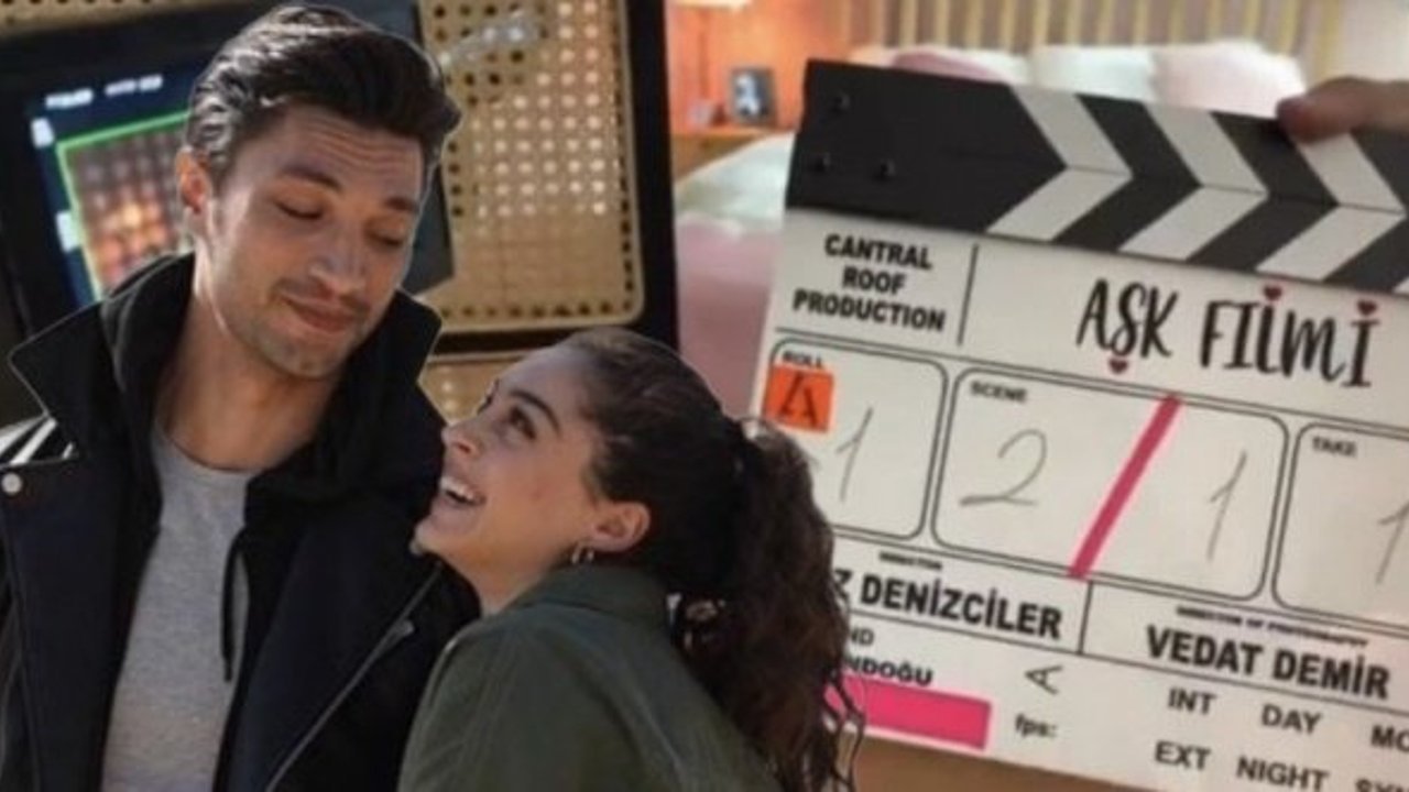 Cemre Baysel ve İlhan Şen "Aşk Filmi" için sete çıktı