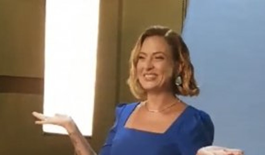 Ceyda Düvenci, Bambaşka Sohbetler'in fotoğraf çekimlerinde dans etti