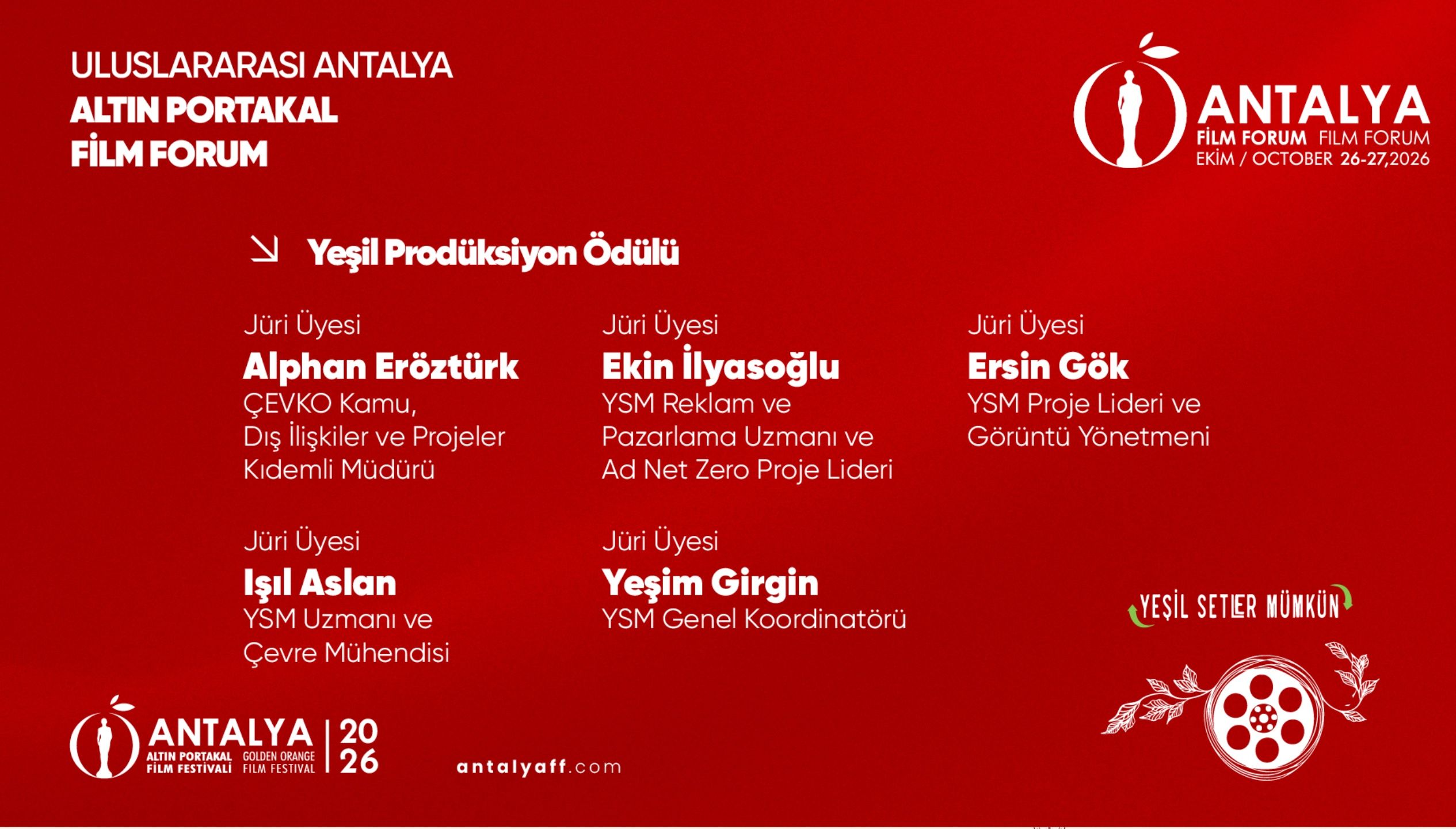 Film Forum’da İlk Kez “Yeşil Setler Mümkün Ödülleri” Takdim Edilecek!